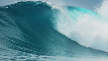 Wall Mural - Big ocean wave breaks in the Maldives