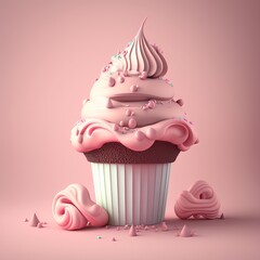 Sticker - The Sweetest Addition to Your Day on Pink. - Generative AI