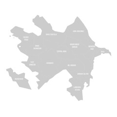 Naklejka na meble Azerbaijan political map of administrative divisions