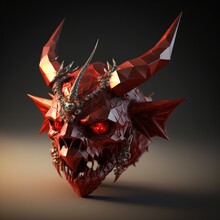 Chrystal Devil, Lucifer Made Out Of Glass And Glitter, Created With Generative Ai