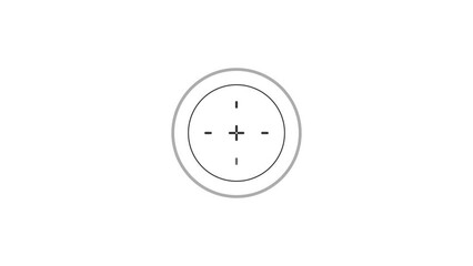 Wall Mural - animated hud infographic element crosshair target in a circle.