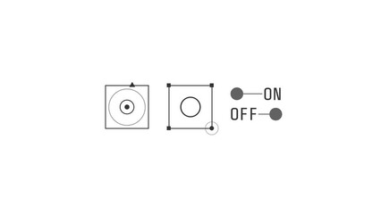 Animated HUD infographic element on-off graphic composition.