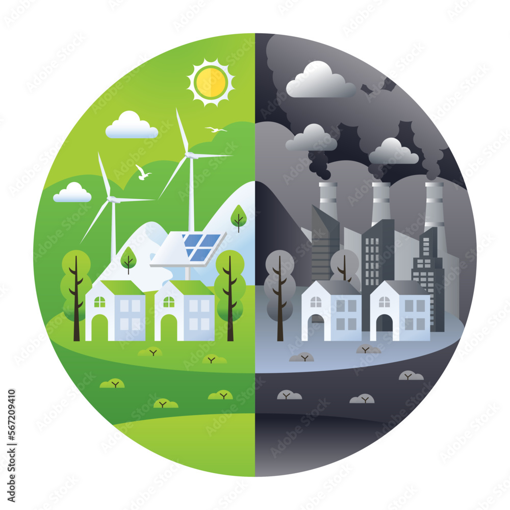 Climate change concept illustration Stock Vector | Adobe Stock