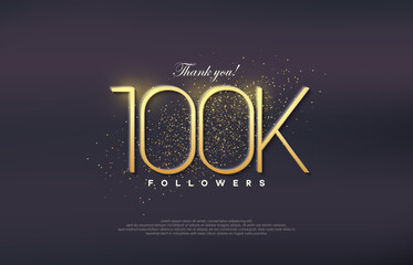Simple design number 20. Celebration of achieving 100k followers number. Premium vector for poster, banner, celebration greeting.