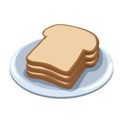 Sticker - fresh bread toast slices