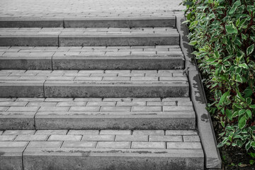 Wall Mural - view of brick stairs in park