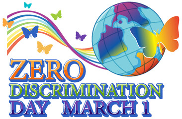 Wall Mural - zero discrimination day banner design