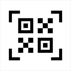 Wall Mural - qr code for smart phone, on white background.