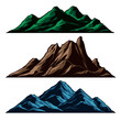 Mountain illustration vector badge logo outdoor editable