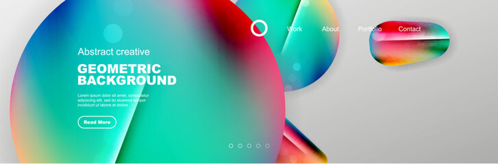 Wall Mural - Abstract background for your landing page design. Web page for website or mobile app wallpaper
