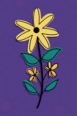 Wall Mural - spring yellow flower garden