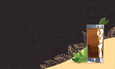 Wall Mural - iced tea in glass