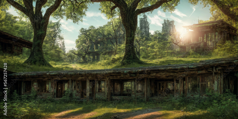 Tree Settlement Nature is taking back from us the last remnants of a human settlement ...