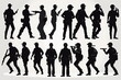 © waranyu - soldier silhouette vector, white background, Made by AI,Artificial intelligence