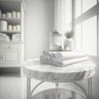 © Image-Love - Interior design, arranged towels in the bathroom, generative AI