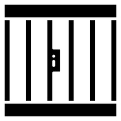 Sticker - prison jail glyph icon