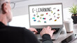 © thodonal - E-learning concept on a laptop screen