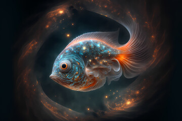 Wall Mural - Spirit animal - Fish, Generative AI