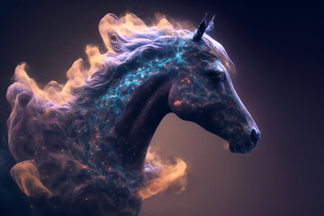 Wall Mural - Spirit animal - Horse, Generative AI