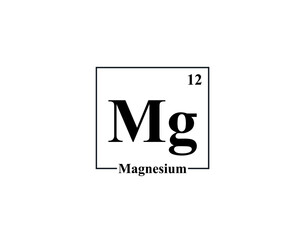 Magnesium icon vector. 12 Mg Magnesium