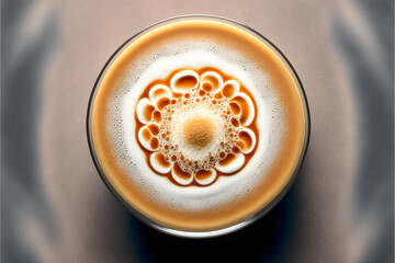 Wall Mural - coffee from above, generative ai