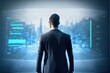 © Andrei Hasperovich - cyber security concept with businessman protect data and privacy and data privacy protection concept with shield and lock icon, ai