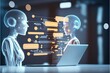  Artificial Intelligence, Knowledge Expertise Intelligence Learn. Technology and engineering. Online training banner, ai