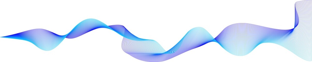 Wall Mural - Wave dynamic music lines. Blue-violet abstract lines. Sound waves for your design. PNG image