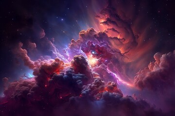 background with nebula and stars