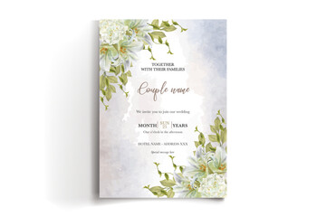 Canvas Print - wedding invitation single card templates