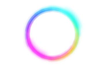 Wall Mural - colorful circle frame circle light frame on transparent background PNG file