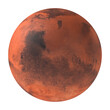 © Zahaoha - Planet Mars, the red planet isolated on transparent background 3d rendering