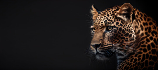 Leopard Header. Generative AI.