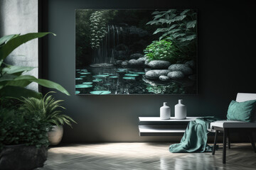 Wall Mural - Beautiful Interior Biophilic Design 