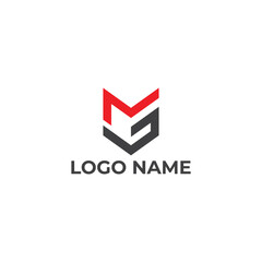Creative letter MG monogram logo design icon template