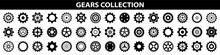 Gears Icon Set. Setting Gears Icon.Machine Gear Icon Vector Set. Simple Gear Wheel Collection. Cogwheel. Gear Icons. Different Style Icons Set. Vector Illustration.
