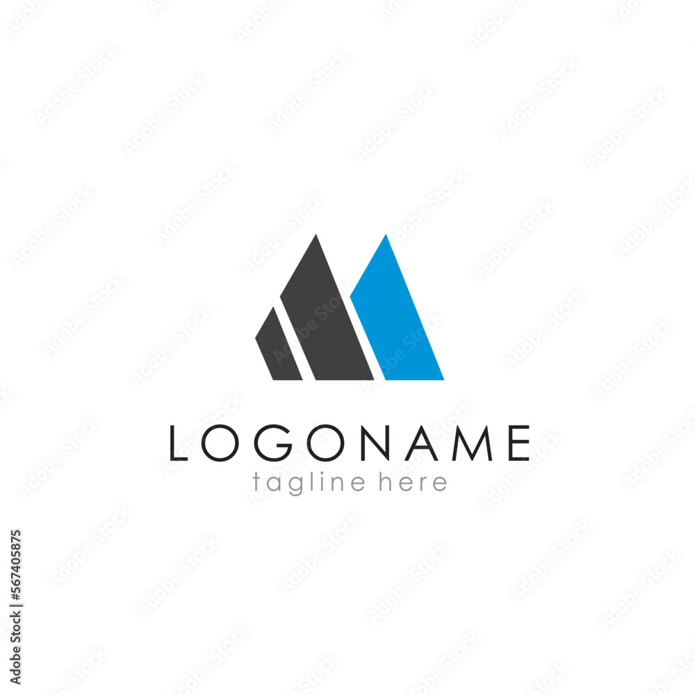 letter m logo with three arrow symbols Stock Vector | Adobe Stock
