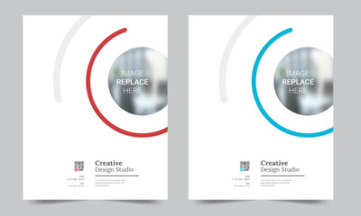 Cover design for annual report and business catalog, magazine, flyer or booklet. Brochure template layout. A4 cover vector EPS-10