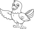 A bald or American eagle eagle, hawk or falcon cartoon coloring mascot illustration