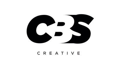 CBS letters negative space logo design. creative typography monogram vector