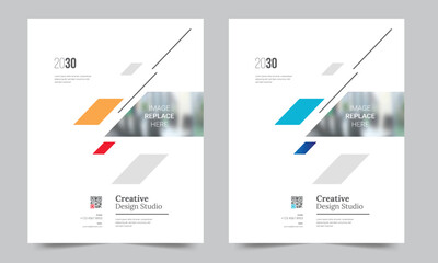 Cover design for annual report and business catalog, magazine, flyer or booklet. Brochure template layout. A4 cover vector EPS-10