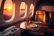 Business class travel concept luxury private jet (Ai generated)