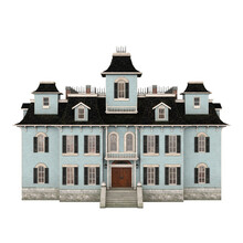 3d Rendering Victorian Vintage Manor Mansion Isolated