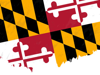 Sticker - Grunge-style flag of Maryland.