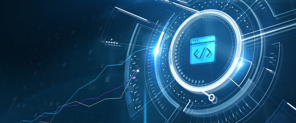 Business, Technology, Internet and network concept. Agile Software Development. 3d illustration