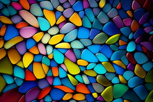 Аstract Colorful Background. Background With A Collection Of Colorful Stones. Generative AI