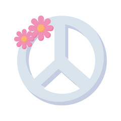 Poster - peace and love retro