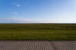 The photo shows a salt meadow on the East Frisian island Baltrum in the evening sun