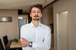© Miljan Živković - Portrait of young adult caucasian man in apartment wear white shirt