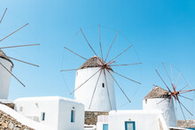 Windmills On Mykonos Island